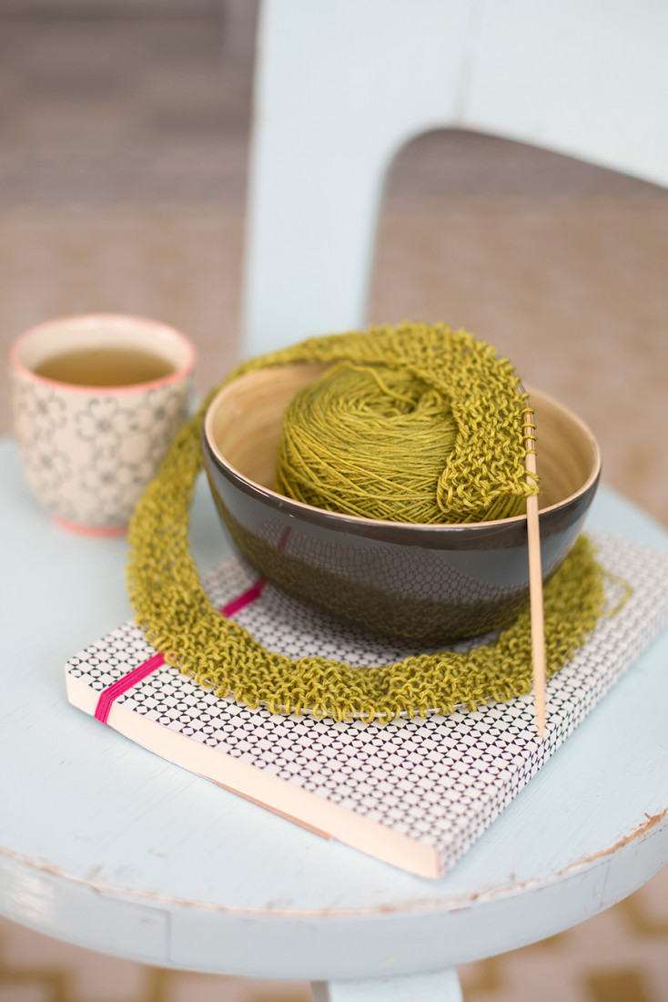 Fern Fronds shawl from Woolenberry