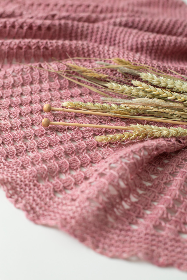 Late Harvest shawl pattern from Woolenberry