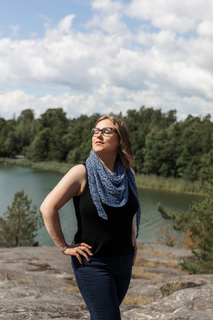 Cloud Gazing shawl pattern from Woolenberry