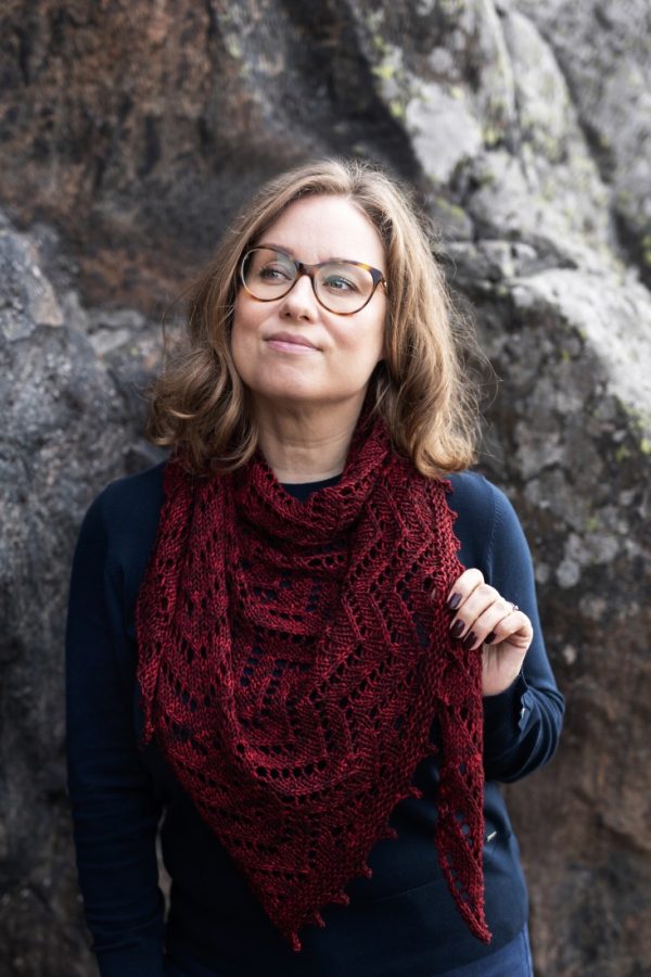 Afterglow – Worsted weight lace shawl knitting pattern